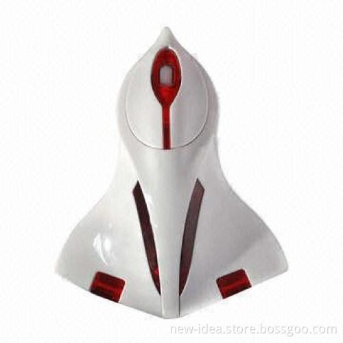 Airplane-shaped Laser Mouse with 800 to 1,000dpi Hardware Resolution and 1.5m Cable Length